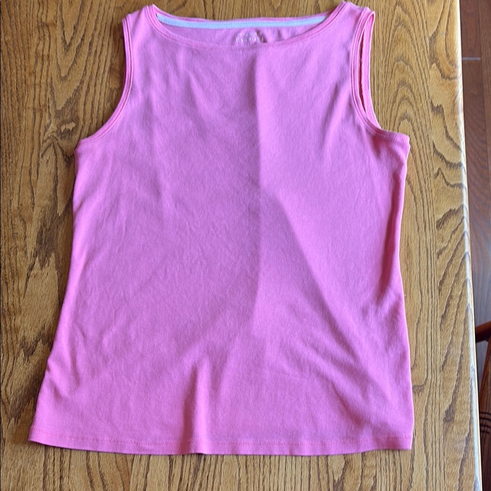 Talbots Pink Fitted Sleeveless Tank Top